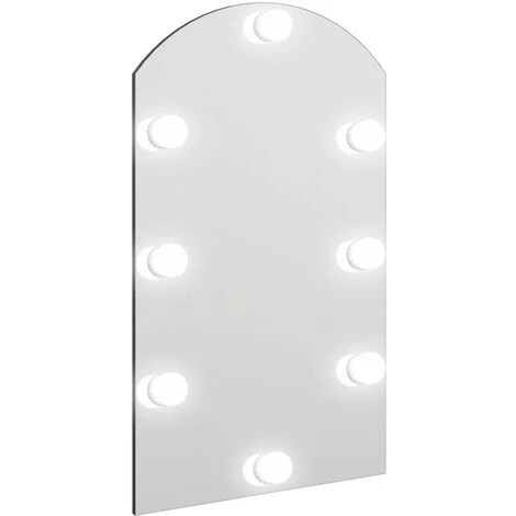 VidaXL Miroir Avec éclairage LED 70x40 Cm Verre Arche - Argent 4 VidaXL Miroir Avec éclairage LED 70x40 Cm Verre Arche - Argent – Image 2
