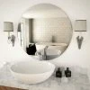 INLIFE Miroir Mural 70 Cm Rond Verre -Miroir Soldes Boutique 58274195 1