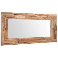 INLIFE Miroir Décoratif Teck 120 X 60 Cm Rectangulaire -Miroir Soldes Boutique 58274732 5