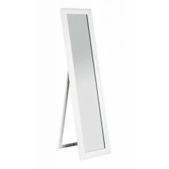 Miroir Psyché Cadre En MDF Laqué Blanc Brillant - Longueur 40 X Hauteur 156 X Profondeur 49 Cm -PEGANE-