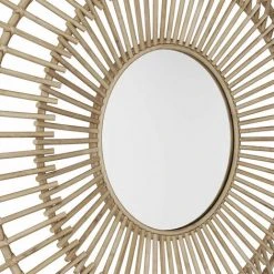 RENDEZ VOUS DéCO Miroir Léone Ø70 Cm En Rotin - Marron Clair -Miroir Soldes Boutique 58378137 3