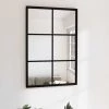 VidaXL Miroir Mural Noir 60x40 Cm Métal - Noir -Miroir Soldes Boutique 58477704 1