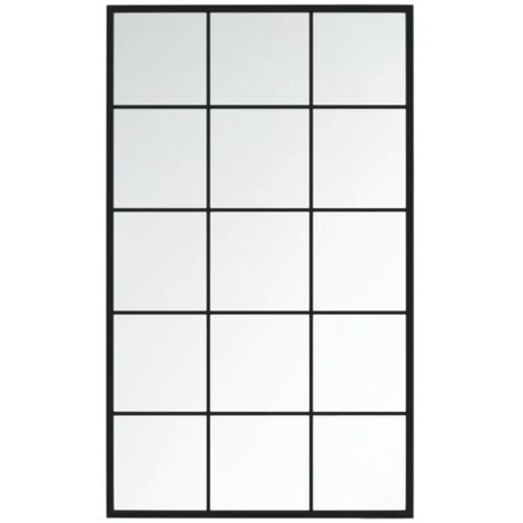 Miroir Mural Noir 100x60 Cm Métal VidaXL - Noir 3 Miroir Mural Noir 100x60 Cm Métal VidaXL - Noir