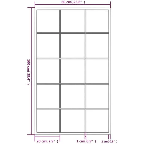 Miroir Mural Noir 100x60 Cm Métal VidaXL - Noir 5 Miroir Mural Noir 100x60 Cm Métal VidaXL - Noir – Image 3