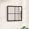 VidaXL Miroir Mural Noir 40x40 Cm Métal - Noir 2 VidaXL Miroir Mural Noir 40x40 Cm Métal - Noir -Miroir Soldes Boutique 58527822 1