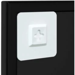 VidaXL Miroir Mural Noir 60x60 Cm Métal - Noir -Miroir Soldes Boutique 58527823 5