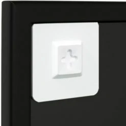 VidaXL Miroir Mural Noir 80x60 Cm Métal - Noir -Miroir Soldes Boutique 58527824 5