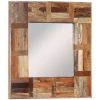 VidaXL Miroir Mural Bois Massif De Récupération 50x50 Cm - Brun -Miroir Soldes Boutique 58740466 1
