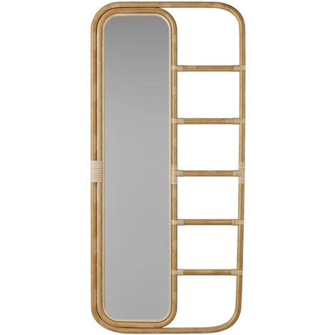 RENDEZ VOUS DéCO Miroir Gisèle Avec Suspension En Rotin - Marron Clair 3 RENDEZ VOUS DéCO Miroir Gisèle Avec Suspension En Rotin - Marron Clair