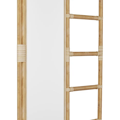 RENDEZ VOUS DéCO Miroir Gisèle Avec Suspension En Rotin - Marron Clair 5 RENDEZ VOUS DéCO Miroir Gisèle Avec Suspension En Rotin - Marron Clair – Image 3