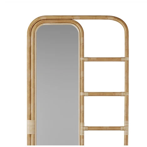 RENDEZ VOUS DéCO Miroir Gisèle Avec Suspension En Rotin - Marron Clair 6 RENDEZ VOUS DéCO Miroir Gisèle Avec Suspension En Rotin - Marron Clair – Image 4