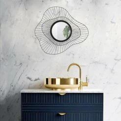 COTECOSY Miroir Décoratif Ondes Filamentis 65x4x57cm Métal Noir - Noir -Miroir Soldes Boutique 59101672 3