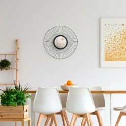 COTECOSY Miroir Décoratif œil Filamentis 50x1x50cm Métal Noir - Noir