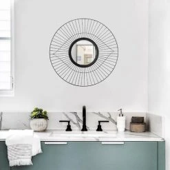 COTECOSY Miroir Décoratif œil Filamentis 50x1x50cm Métal Noir - Noir -Miroir Soldes Boutique 59101885 3