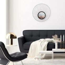 COTECOSY Miroir Décoratif Auréole Filamentis 63x1x63cm Métal Noir - Noir 9 COTECOSY Miroir Décoratif Auréole Filamentis 63x1x63cm Métal Noir - Noir -Miroir Soldes Boutique 59105645 3