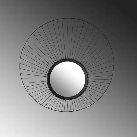 COTECOSY Miroir Décoratif Auréole Filamentis 63x1x63cm Métal Noir - Noir 7 COTECOSY Miroir Décoratif Auréole Filamentis 63x1x63cm Métal Noir - Noir – Image 5