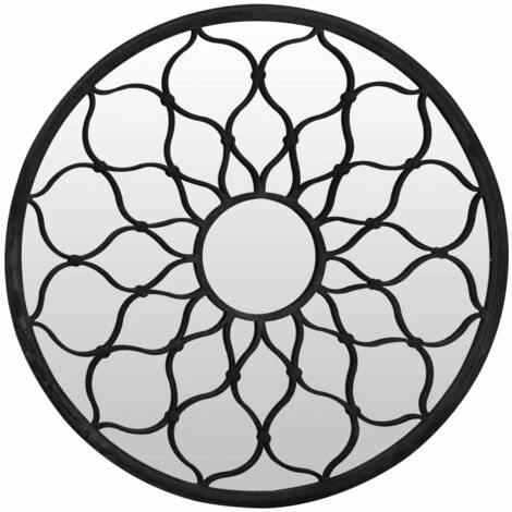 VidaXL Miroir Noir 60x3 Cm Fer Pour Utilisation à L'intérieur - Noir 4 VidaXL Miroir Noir 60x3 Cm Fer Pour Utilisation à L'intérieur - Noir – Image 2