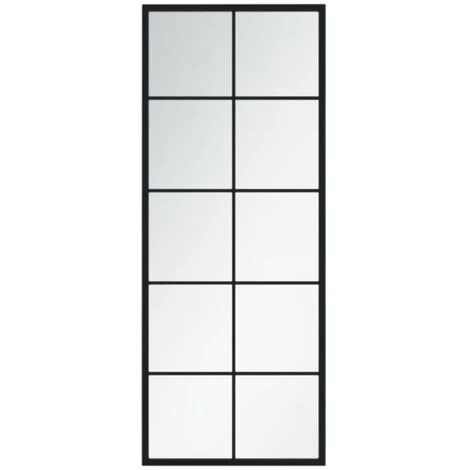INLIFE Miroir Mural Noir 100x40 Cm Métal 4 INLIFE Miroir Mural Noir 100x40 Cm Métal – Image 2