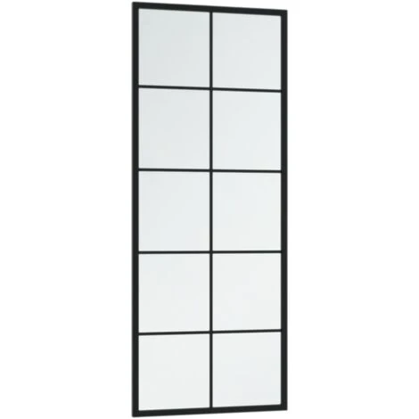 INLIFE Miroir Mural Noir 100x40 Cm Métal 5 INLIFE Miroir Mural Noir 100x40 Cm Métal – Image 3