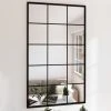 INLIFE Miroir Mural Noir 100x60 Cm Métal -Miroir Soldes Boutique 59171452 1