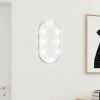 INLIFE Miroir Avec éclairage LED 40x20 Cm Verre Ovale -Miroir Soldes Boutique 59172162 1