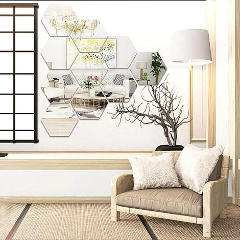 MINKUROW Lot De 24 Miroirs Autocollants 3D En Acrylique Pour Décoration Murale De Chambre D'enfant - Décoration Murale Autocollante - Décoration D'intérieur Pour Salon, Chambre à Coucher, Ferme 7 MINKUROW Lot De 24 Miroirs Autocollants 3D En Acrylique Pour Décoration Murale De Chambre D'enfant - Décoration Murale Autocollante - Décoration D'intérieur Pour Salon, Chambre à Coucher, Ferme â Image 5