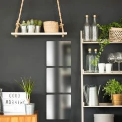 MINKUROW 5 Pièces Carreaux Miroir Autocollants, Carreaux Muraux Miroir Autocollant Acryliques Décoratifs Adhésif à Coller Pour Cuisine, Salle De Bain, Salon, Miroir Mural -Miroir Soldes Boutique 59375214 5