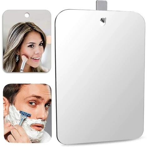 MINKUROW Miroir De Rasage De Douche Antibuée - Miroir Adhesif Incassable - Miroir à Suspendre - Miroir De Voyage Antibuée (11.8inX8in) (Large) 3 MINKUROW Miroir De Rasage De Douche Antibuée - Miroir Adhesif Incassable - Miroir à Suspendre - Miroir De Voyage Antibuée (11.8inX8in) (Large)