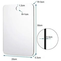 MINKUROW Miroir De Rasage De Douche Antibuée - Miroir Adhesif Incassable - Miroir à Suspendre - Miroir De Voyage Antibuée (11.8inX8in) (Large) 8 MINKUROW Miroir De Rasage De Douche Antibuée - Miroir Adhesif Incassable - Miroir à Suspendre - Miroir De Voyage Antibuée (11.8inX8in) (Large) -Miroir Soldes Boutique 59375216 2