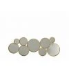 LANADECO Miroir De 84,5x30,5 Cm Composé De 9 Miroirs Ronds Avec Cadre En Métal Doré - Or 2 LANADECO Miroir De 84,5x30,5 Cm Composé De 9 Miroirs Ronds Avec Cadre En Métal Doré - Or -Miroir Soldes Boutique 59391597 1