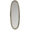 LANADECO Miroir Ovale Avec Cadre Métallique Antique Gris - Gris/Greige -Miroir Soldes Boutique 59391636 1