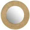 LANADECO Miroir Sur Plaque Avec Effet Jute De 70 Cm - Or -Miroir Soldes Boutique 59391707 1