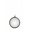 LANADECO Miroir Bombé Avec Cadre En Métal Noir - Noir -Miroir Soldes Boutique 59391708 1