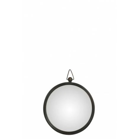LANADECO Miroir Bombé Avec Cadre En Métal Noir - Noir 4 LANADECO Miroir Bombé Avec Cadre En Métal Noir - Noir – Image 2