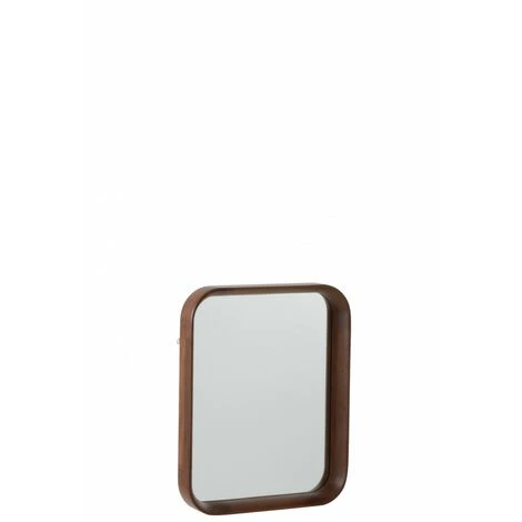 LANADECO Miroir Rectangulaire à Bord Haut En Bois Marron Foncé - Marron 3 LANADECO Miroir Rectangulaire à Bord Haut En Bois Marron Foncé - Marron