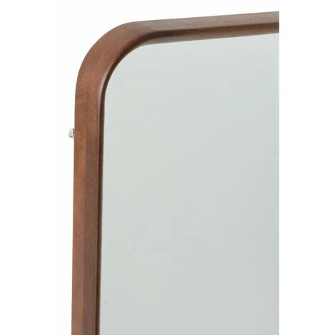 LANADECO Miroir Rectangulaire à Bord Haut En Bois Marron Foncé - Marron 4 LANADECO Miroir Rectangulaire à Bord Haut En Bois Marron Foncé - Marron – Image 2