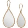 ATMOSPHERA, CRÉATEUR D'INTÉRIEUR Lot De 2 Miroirs Rotin Goutte Carmen - Beige -Miroir Soldes Boutique 59402441 1