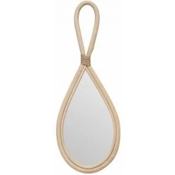 ATMOSPHERA, CRÉATEUR D'INTÉRIEUR Lot De 2 Miroirs Rotin Goutte Carmen - Beige -Miroir Soldes Boutique 59402441 3