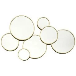 THE HOME DECO FACTORY Décoration Miroir Rond - Or