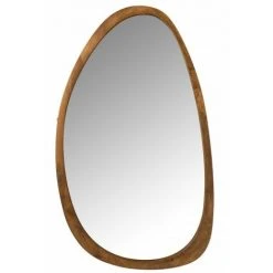 LANA DECO MIROIR VINCE IRREGULIER BOIS DE MANGUIER MARRON - Marron -Miroir Soldes Boutique 59464636 3