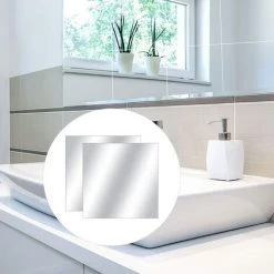 MINKUROW Autocollant Miroir 48PCS Miroir Adhésive 15 * 15 Cm PET Home Room Decoration DIY For Living Room Porch -Miroir Soldes Boutique 59478150 4