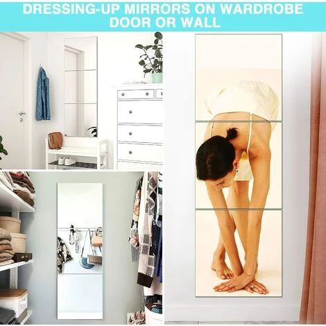 MINKUROW Miroir Mural Verre Adhesif Rectangulaire Decoratif Miroir Autocollant Decoration Maison Pour Chambre Salon Porte (Broyage Ordinaire, 30x30cm, 4 Pièces) 6 MINKUROW Miroir Mural Verre Adhesif Rectangulaire Decoratif Miroir Autocollant Decoration Maison Pour Chambre Salon Porte (Broyage Ordinaire, 30x30cm, 4 Pièces) – Image 4