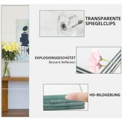 MINKUROW Miroirs Carrés 30x30 CM Miroir Mural Mosaique Carré Lot De 4 Pour Porte, Salle De Bain, Salon -Miroir Soldes Boutique 59478734 4