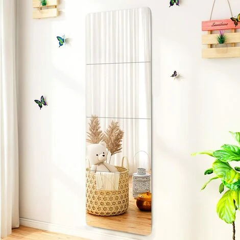 MINKUROW Miroir Autocollant, 4 Pièces 20X20 Miroir Adhésif Carreaux De Miroir Miroir A Coller Pas En Verre, En Matière Plastique, Autocollant Mural Décorative Auto Adhésifs Salle De Bain Salon Chambre 4 MINKUROW Miroir Autocollant, 4 Pièces 20X20 Miroir Adhésif Carreaux De Miroir Miroir A Coller Pas En Verre, En Matière Plastique, Autocollant Mural Décorative Auto Adhésifs Salle De Bain Salon Chambre – Image 2