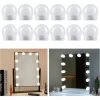 MINKUROW Lumière Miroir Coiffeuse 12 Ampoules Hollywood, Lampe Coiffeuse Maquillage USB Avec Interrupteur Et Câble(adjustable), 3 Couleurs Et 10 Luminosité, Eclairage LED Coiffeuse Adhesif Pour Miroir -Miroir Soldes Boutique 59488203 1