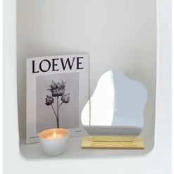 MINKUROW Acrylic Miroir Irregulier, Miroir Chambre Sans Cadre Miroir En Forme Avec Base En Bois Miroir Acrylique In-Outdoorshop Pour Bain, Salon Et Pièce -Miroir Soldes Boutique 59490819 2