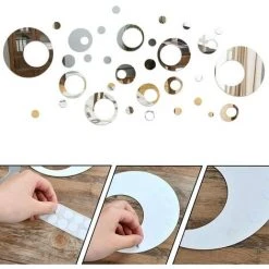 MINKUROW 32 Pièces Cercle Anneau Amovible Stickers Muraux Stickers Acrylique Miroir Réglage Pour La Maison Salon Chambre Décoration 10 MINKUROW 32 Pièces Cercle Anneau Amovible Stickers Muraux Stickers Acrylique Miroir Réglage Pour La Maison Salon Chambre Décoration -Miroir Soldes Boutique 59491250 4