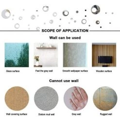 MINKUROW 32 Pièces Cercle Anneau Amovible Stickers Muraux Stickers Acrylique Miroir Réglage Pour La Maison Salon Chambre Décoration 11 MINKUROW 32 Pièces Cercle Anneau Amovible Stickers Muraux Stickers Acrylique Miroir Réglage Pour La Maison Salon Chambre Décoration -Miroir Soldes Boutique 59491250 5