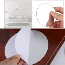 MINKUROW 28pcs Stickers Muraux Miroirs Rond Décoratifs Cercle Miroir Autocollant 3D Acrylique Deco Mural Amovible Pour Salon Chambre Maison Décoration Intérieur (Dia:2-13.5cm) -Miroir Soldes Boutique 59491645 5