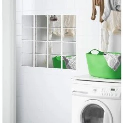 MINKUROW 16pcs Stickers Miroirs Autocollants Carrés Miroir Mural Adhésif 3D Décoratif Acrylique Amovible Pour Salon Chambre Maison Décoration Intérieur -Miroir Soldes Boutique 59492054 4